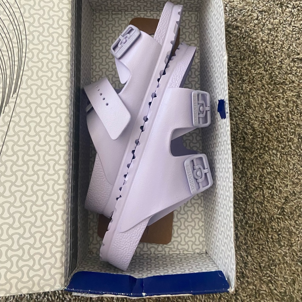 new arizona eva purple frog plastic birks